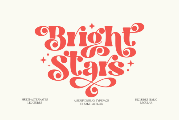Bright Stars Typeface: A Playful Serif for Polished Brand Identity