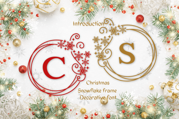 Christmas Snowflake Frame: A Festive Typeface for Seasonal Creations