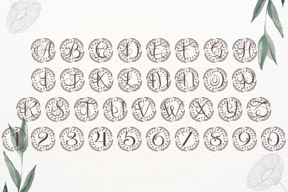 Circulaflora Monogram: A Botanical Typeface for Modern Brand Identity