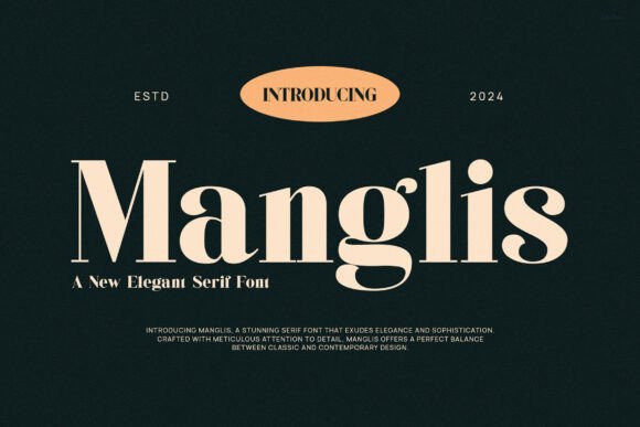Manglis: A Modern Serif Font for Elegant Brand Identity Design