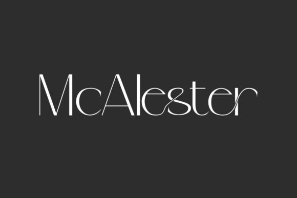 Mcalester: A Minimalist Serif Display Font for Exclusive Brand Identities