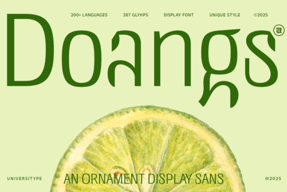 Ut Doangs: A Dynamic Display Typeface for Bold Campaign Visuals